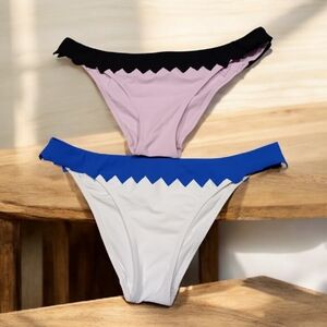 Valimare Soft Pink and Black Bikini Set Of 2 Sz S